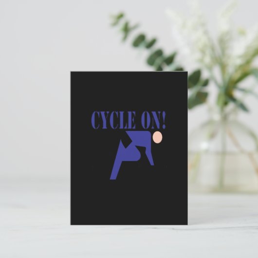 Cyclus aan briefkaart (Staand voorkant)