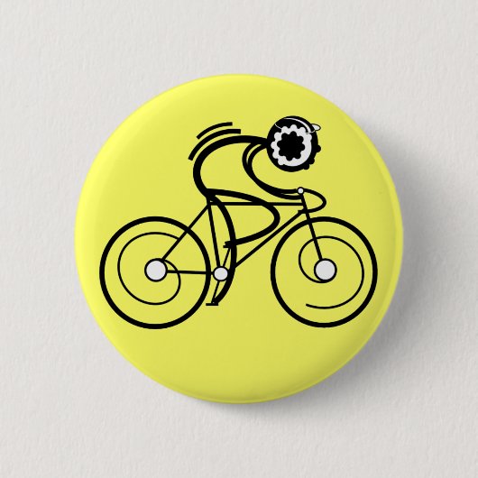 CYCLUS AAN! Racer Ronde Button 5,7 Cm (Voorkant)