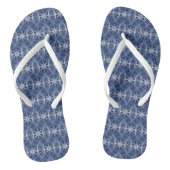 Cyclus blauw patroon teenslippers (Voetbed)