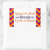 Cyclus breken rechthoekige sticker (Tas)