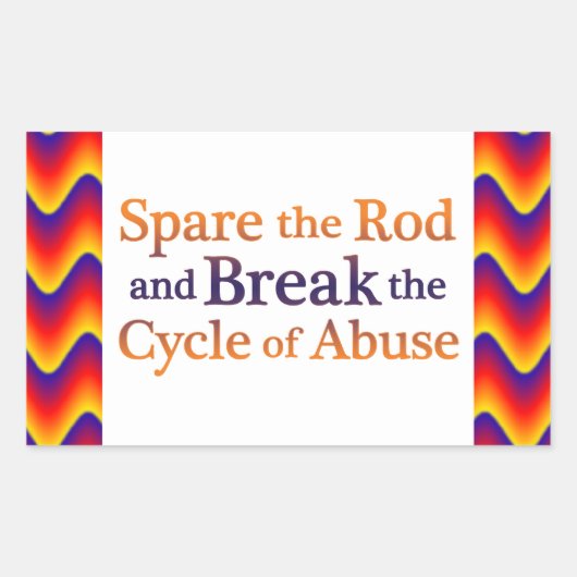 Cyclus breken rechthoekige sticker (Voorkant)