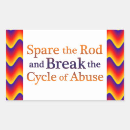 Cyclus breken rechthoekige sticker