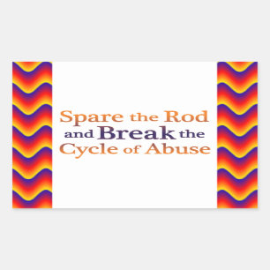 Cyclus breken rechthoekige sticker