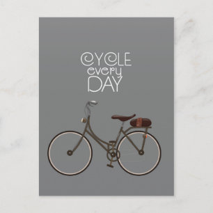 Cyclus elke dag. briefkaart