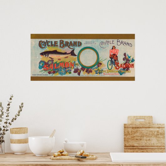 Cyclus Merk Salmon Label Poster (Keuken)