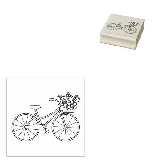 Cyclus met een blokje 2 rubberstempel (Gestempeld)