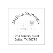 Cyclus met een Vloeiend adres voor mandje Rubberstempel (Afrduk)