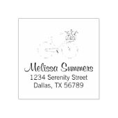 Cyclus met een Vloeradres Rubberstempel (Afrduk)