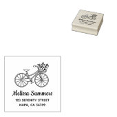 Cyclus met een Vloeradres Rubberstempel (Gestempeld)