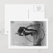 Cyclus met grote voorwielfoto briefkaart (Voorkant / Achterkant)