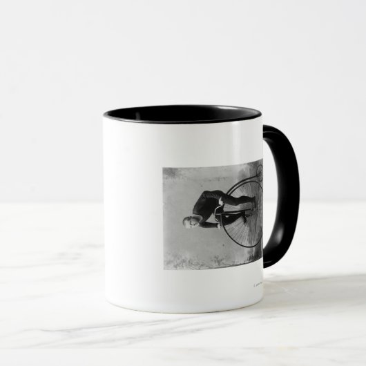 Cyclus met grote voorwielfoto mok (Voorkant rechts)