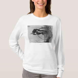 Cyclus met grote voorwielfoto t-shirt