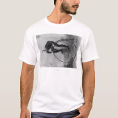 Cyclus met grote voorwielfoto t-shirt (Voorkant)
