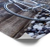 Cyclus op het strand poster (Hoek)