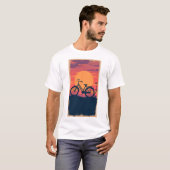 cyclus retrozonsondergang t-shirt (Voorkant volledig)