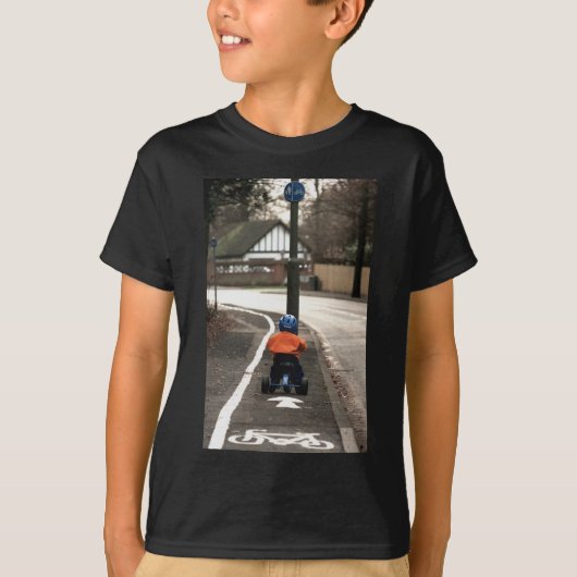 Cyclus rijstrook t-shirt (Voorkant)