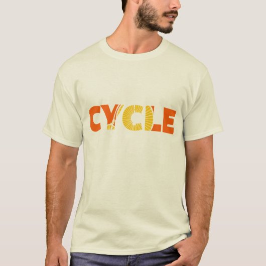 Cyclus Tekstontwerp T-shirt (Voorkant)
