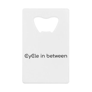 Cyclus tussen creditkaart flessenopener