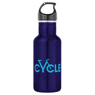 Cyclus Type Bike Water Fles, Blauw grafisch Waterfles