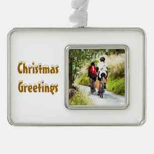 CYCLUS VERZILVERD OMLIJST ORNAMENT
