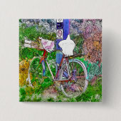 CYCLUS VIERKANTE BUTTON 5,1 CM (Voorkant)