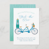 Cyclus voor twee stellen Bridal Shower-uitnodiging Informatiekaartje (Voorkant / Achterkant)