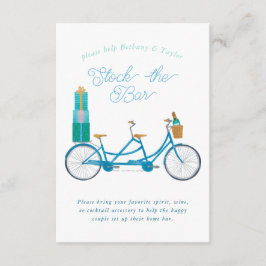 Cyclus voor twee stellen Bridal Shower-uitnodiging Informatiekaartje