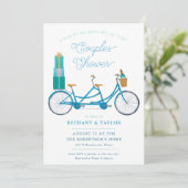 Cyclus voor twee stellen Bridal Shower-uitnodiging Kaart (Staand voorkant)