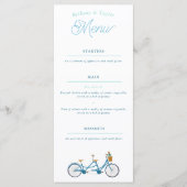 Cyclus voor twee Waterverven Tandem Bike-menu Menu (Voorkant)