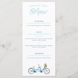 Cyclus voor twee Waterverven Tandem Bike-menu Menu