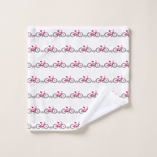 Cyclus voor zuivere roze fietsen bad handdoek (Wasdoekje)