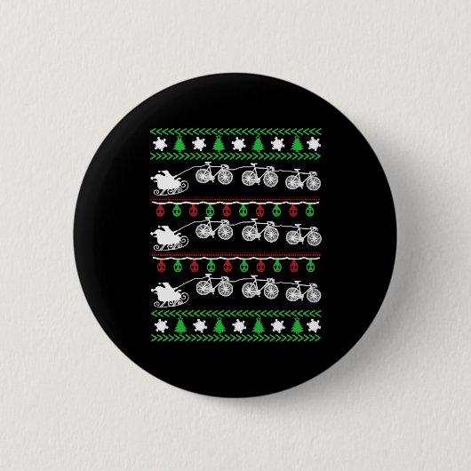 CYCLUSCHRISTMAS RONDE BUTTON 5,7 CM (Voorkant)