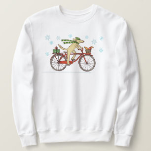 Cyclushond en eekhoorn Whimsical Winter Holiday Trui