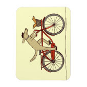 Cyclushond met vierkant vriend - vun artikel voor  magneet (Verticaal)