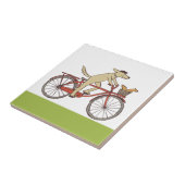 Cyclushond met vierkant vriend - vun artikel voor  tegeltje (Zijkant)