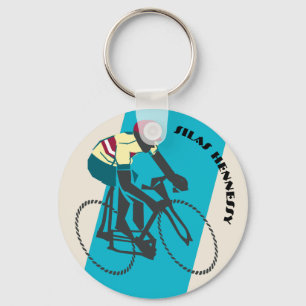 Cycluslijst (blauw) sleutelhanger