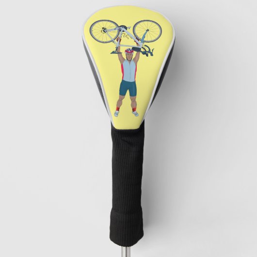 Cycluslijst Een fiets opheffen Golfheadcover (Voorkant)
