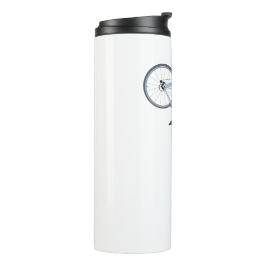 Cycluslijst Een fiets opheffen Thermosbeker (Gedraaid links)