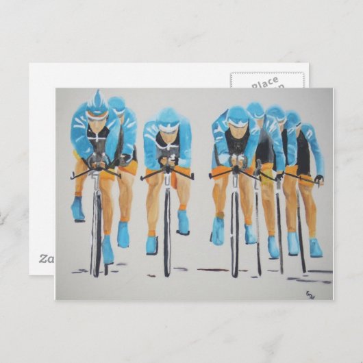 Cyclusrace Briefkaart (Voorkant / Achterkant)