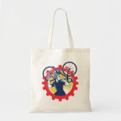 Cyclusreparatieservice (cyclist Canvas tas) Tote Bag (Voorkant)