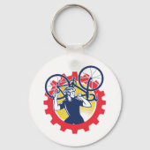 Cyclusreparatieservice (cyclist Sleutelhanger) Sleutelhanger (Voorkant)