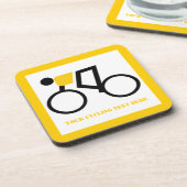 Cyclusrijder die zijn fiets gebruikt drankjes onderzetter (Linkerzijde)