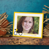 Cyclusrijder die zijn fiets gebruikt fotoplaat (Zijkant)