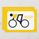 Cyclusrijder die zijn fiets gebruikt kaart (Voorkant / Achterkant)