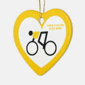 Cyclusrijder die zijn fiets gebruikt keramisch ornament (Links)