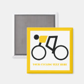 Cyclusrijder die zijn fiets gebruikt magneet (Voorkant / Achterkant)