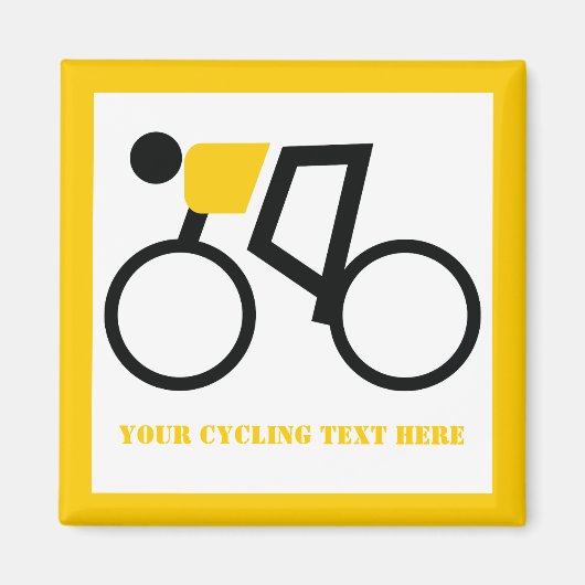 Cyclusrijder die zijn fiets gebruikt magneet (Voorkant)