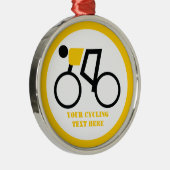 Cyclusrijder die zijn fiets gebruikt metalen ornament (Rechts)