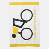 Cyclusrijder die zijn fiets gebruikt theedoek (Verticaal)