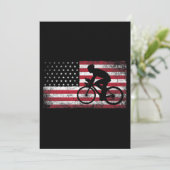Cyclusrijwiel Amerikaanse vlag op 4 juli Kaart (Staand voorkant)